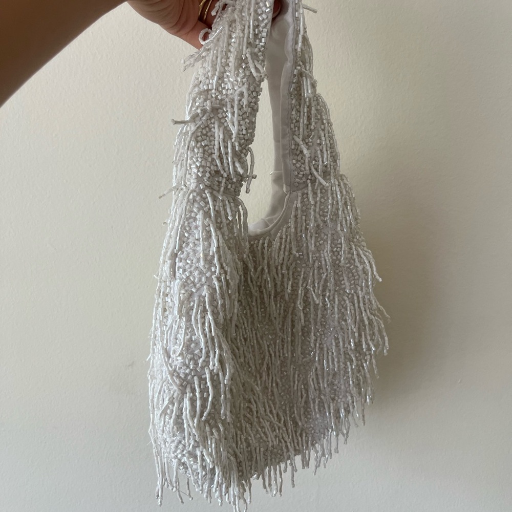 White Beaded Bag